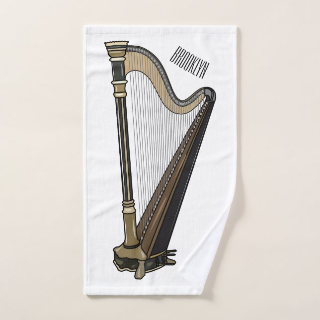 Ilustracion Harp personalizado (Toalla de mano)