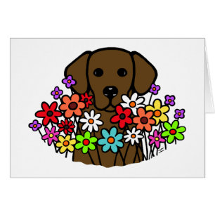 Ilustracion hermoso de Labrador del chocolate del