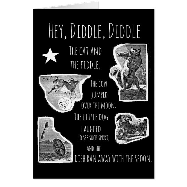 Ilustración Hey Diddle Diddle Nursery Rhyme (Frente)