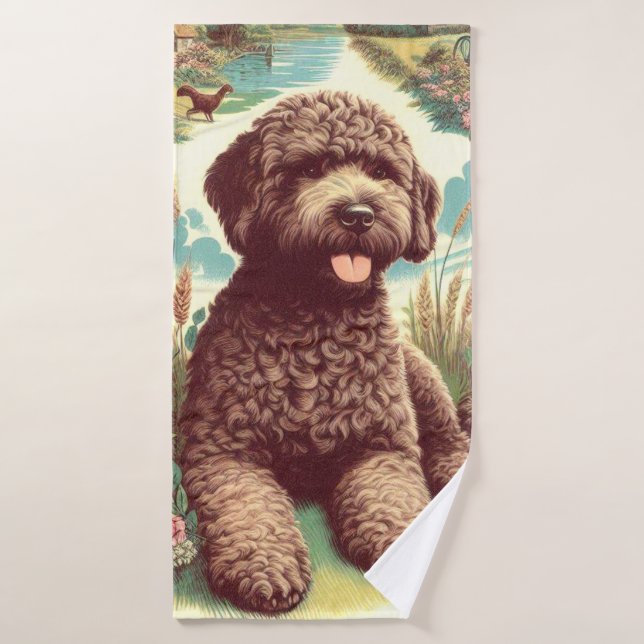 Ilustracion Lagotto Romagnolo (Toalla de baño)