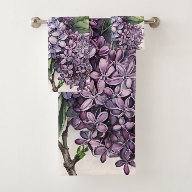 Ilustracion Lilacs Purple Lilac Bush