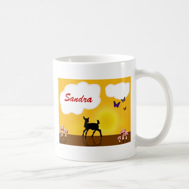 Ilustracion lindo del cervatillo - taza (Derecha)
