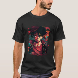 Ilustracion Luffy - Camiseta de arte estilo anime