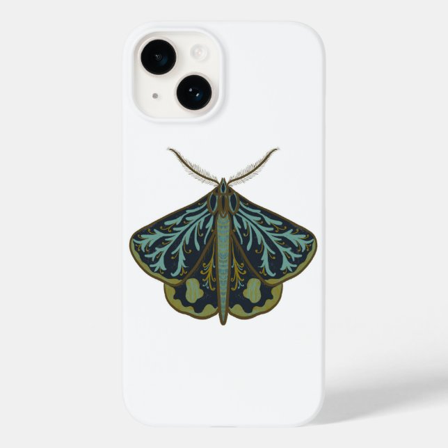 Ilustracion mariposa/polilla iPhone 14 funda (Reverso )