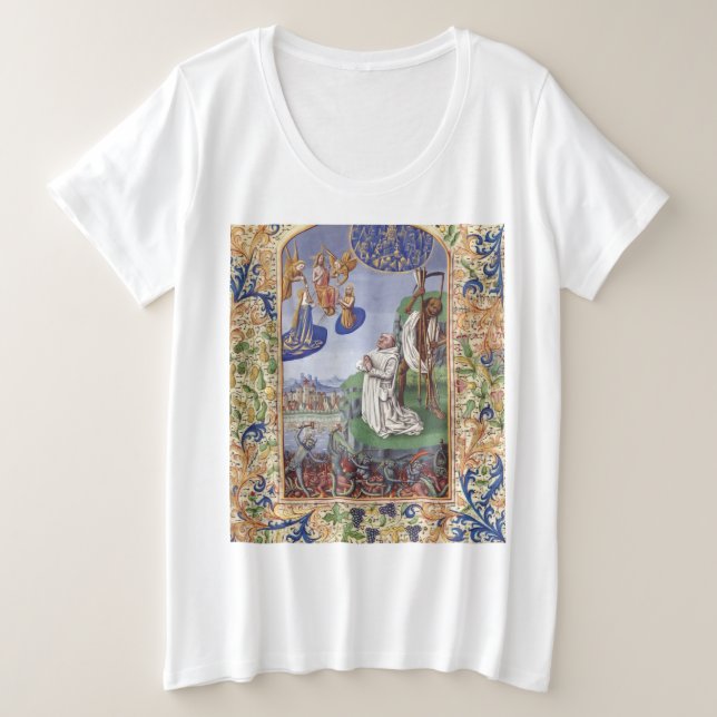 Ilustración medieval de San Bernardo de Clairvaux (Anverso del diseño)