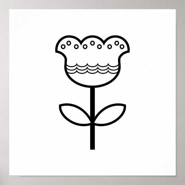 Ilustracion Minimalista de Arte Popular Escandinav (Frente)