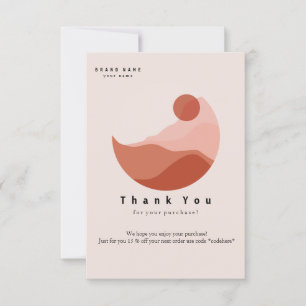 Ilustracion Minimalista Gracias Tarjeta De Negocio
