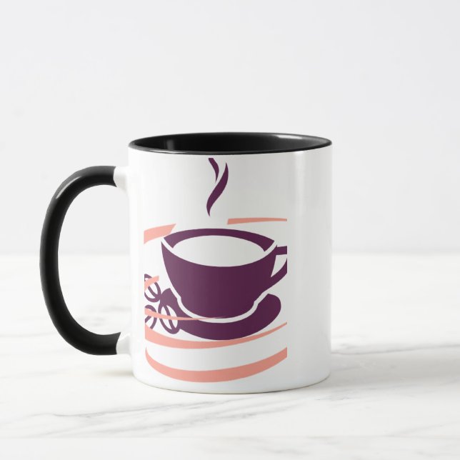 Ilustración Moderna de Taza de Café (Izquierda)
