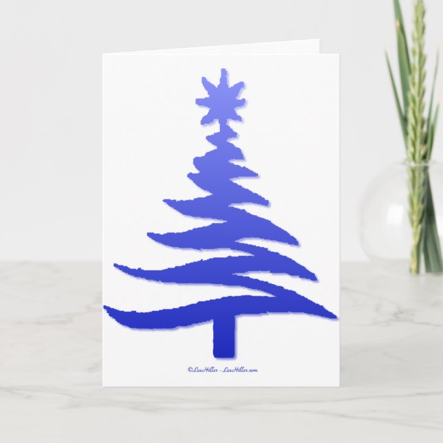 Ilustración moderna del árbol de Navidad Imprimir  (Anverso)