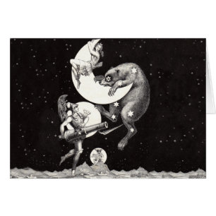 Ilustración Nocturna del Dios del Universo de la L