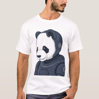 Ilustracion Panda Robot - Camiseta gráfica Sci-Fi