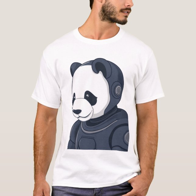 Ilustracion Panda Robot - Camiseta gráfica Sci-Fi (Anverso)