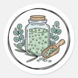 Ilustración para etiqueta de baño de eucalipto | H