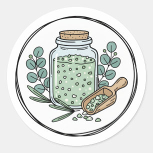 Ilustración para etiqueta de baño de eucalipto H