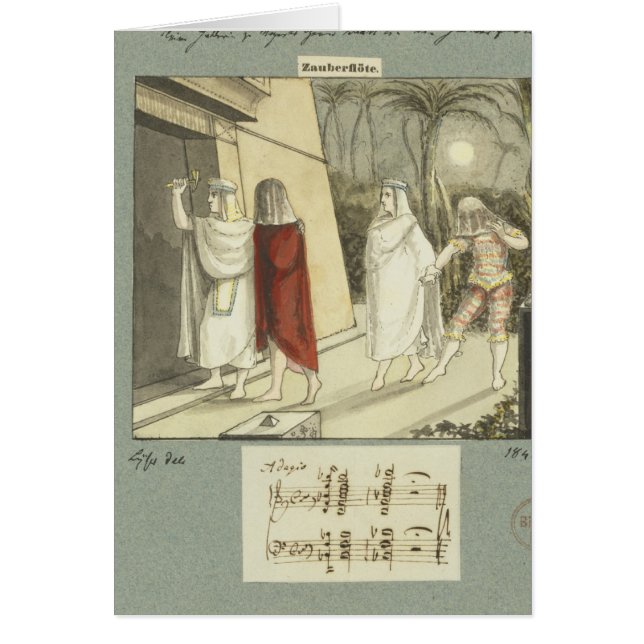 Ilustracion para "la flauta mágica" de Mozart, (Frente)