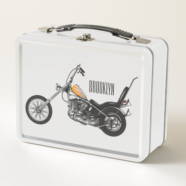 Ilustracion personalizado Chopper Motorcycle 1950 (Anverso)