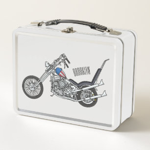 Ilustracion personalizado Chopper Motorcycle 1950