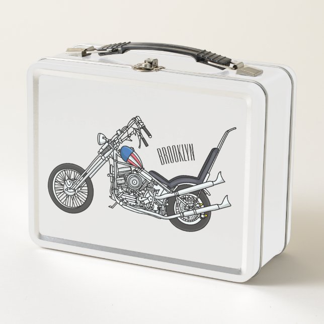 Ilustracion personalizado Chopper Motorcycle 1950 (Anverso)
