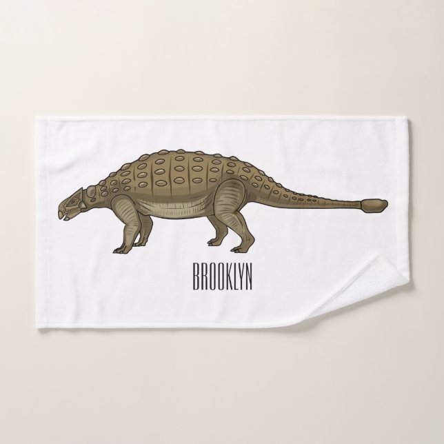 Ilustracion personalizado de Ankylosaurus (Toalla de mano)