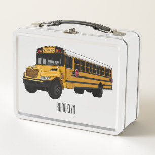 Ilustracion personalizado de autobús escolar