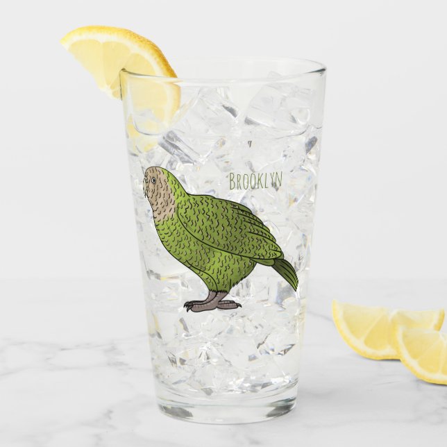 Ilustracion personalizado de aves Kakapo (Anverso (hielo))