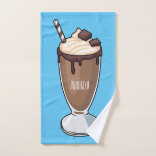 Ilustracion personalizado de batido de chocolate