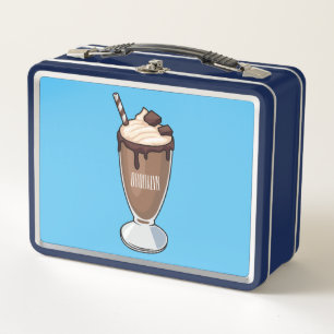 Ilustracion personalizado de batido de chocolate