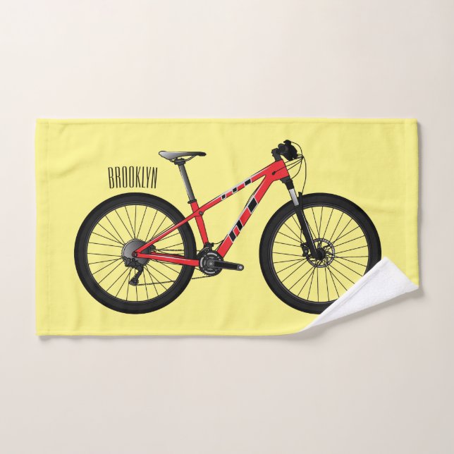 Ilustracion personalizado de bicicletas (Toalla de mano)