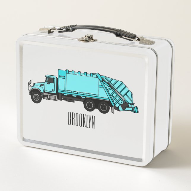 Ilustracion personalizado de camión de basura (Anverso)