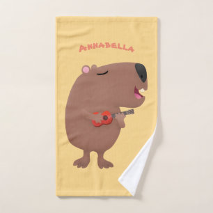 Ilustracion personalizado de capybara ukulele cant