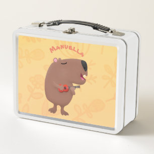 Ilustracion personalizado de capybara ukulele cant