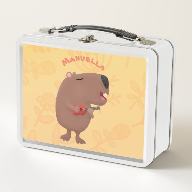 Ilustracion personalizado de capybara ukulele cant (Anverso)