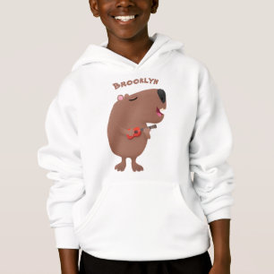 Ilustracion personalizado de capybara ukulele cant