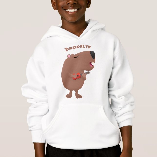 Ilustracion personalizado de capybara ukulele cant (Anverso)