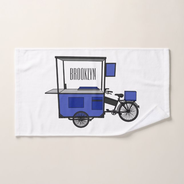 Ilustracion personalizado de carrito de alimentos (Toalla de mano)