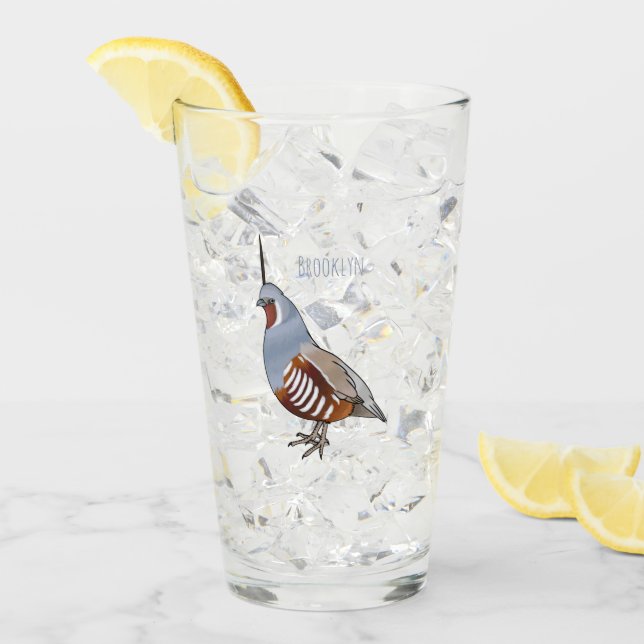 Ilustracion personalizado de codorniz de montaña (Anverso (hielo))