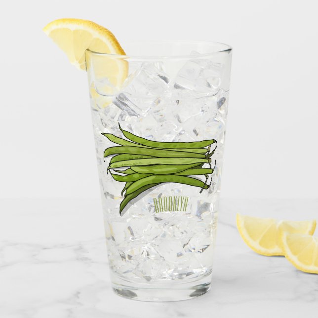 Ilustracion personalizado de frijol verde (Anverso (hielo))