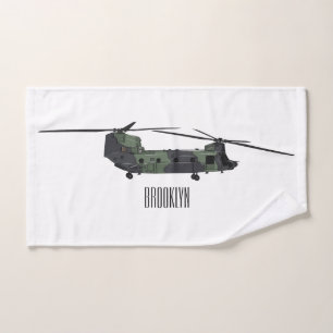 Ilustracion personalizado de helicóptero del ejérc