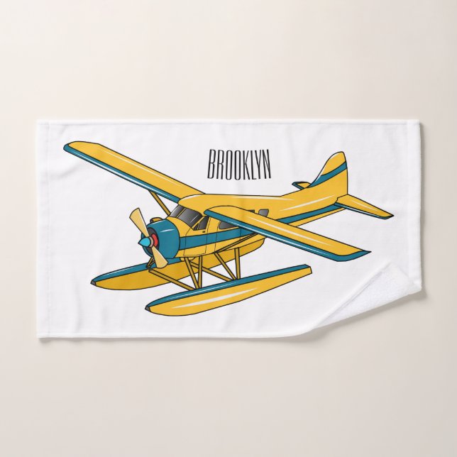 Ilustracion personalizado de hidroavión (Toalla de mano)