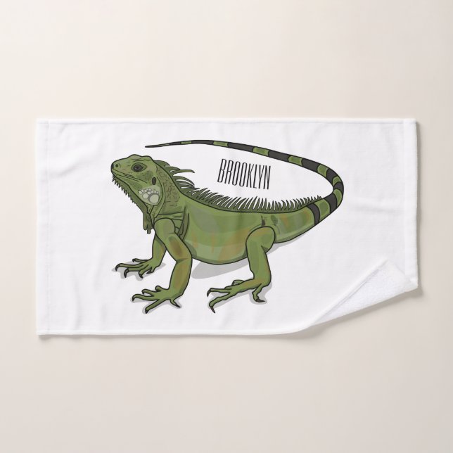 Ilustracion personalizado de Iguana (Toalla de mano)