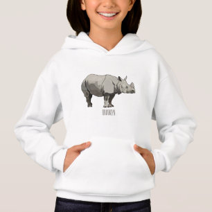 Ilustracion personalizado de Javan rhinoceros