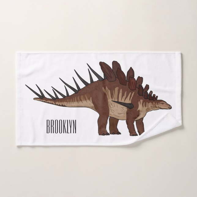 Ilustracion personalizado de Kentrosaurus (Toalla de mano)