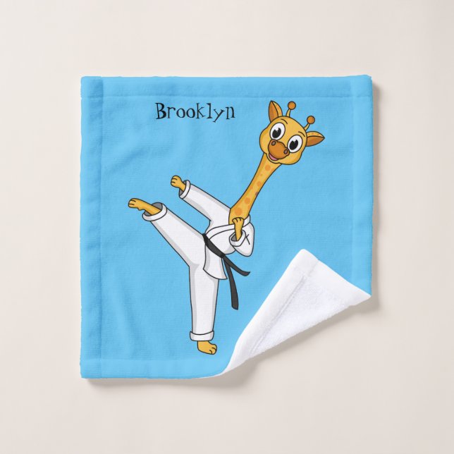 Ilustracion personalizado de Kung Fu giraffe (Toallita)