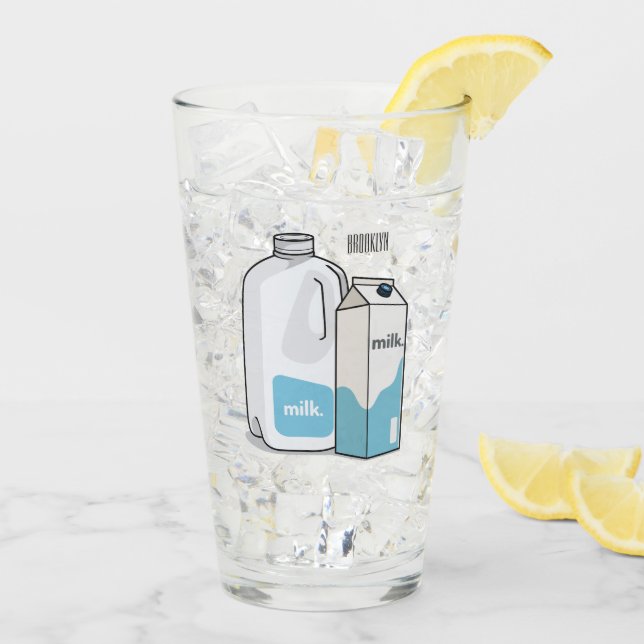 Ilustracion personalizado de leche (Reverso (hielo))