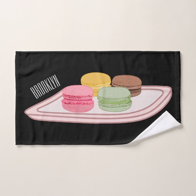 Ilustracion personalizado de Macaron (Toalla de mano)