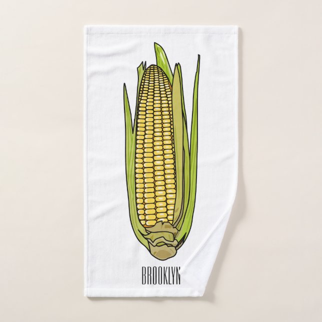 Ilustracion personalizado de maíz (Toalla de mano)