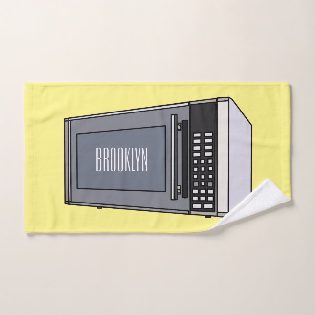Ilustracion personalizado de microondas (Toalla de mano)
