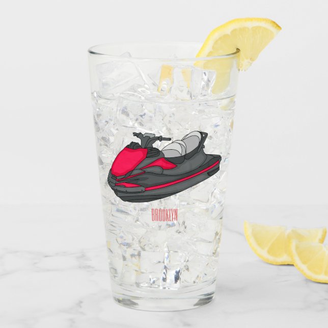 Ilustracion personalizado de moto acuática (Reverso (hielo))