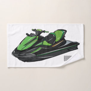 Ilustracion personalizado de moto acuática