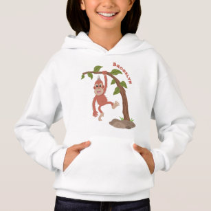 Ilustracion personalizado de orangután bebé feliz